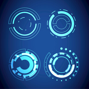 科技线圈元素圆形ui