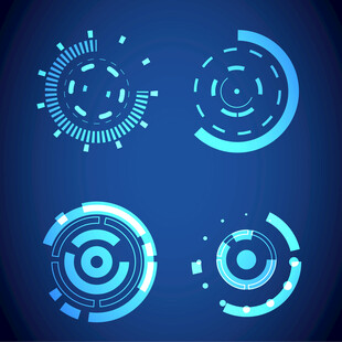 科技线圈元素圆形 界面 