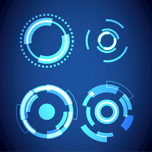 科技风 科技线圈元素 图片