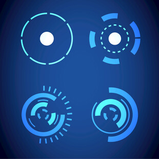  动感 线条 科技线圈元素 