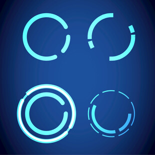 视觉 科技线圈元素 图片