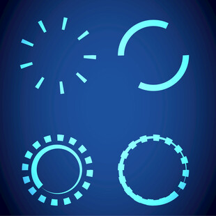  加载图标科技线圈元素