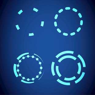  几何圆圈科技线圈元素