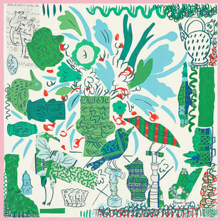 抽象绿植插画艺术作品