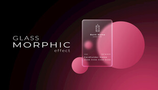 粉色渐变玻璃质感图形