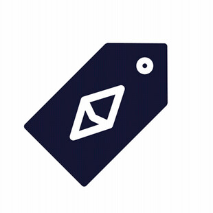 深蓝色吊牌图标