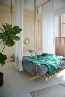 室内悬挂床 绿植相伴空间