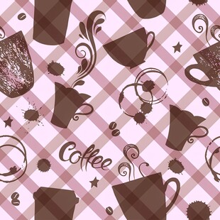 咖啡主题图案背景设计