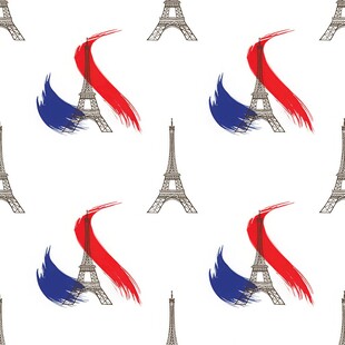 埃菲尔铁塔与法国国旗图案