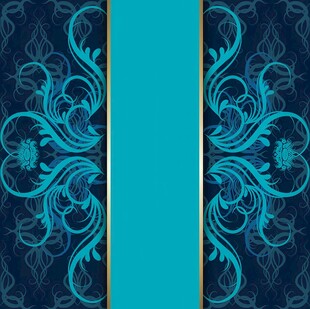 蓝底花纹装饰性背景图