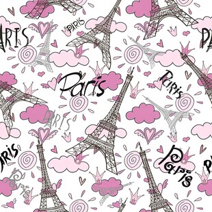 巴黎风情浪漫图案设计