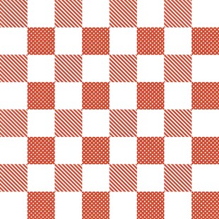 红白格子图案背景纹理
