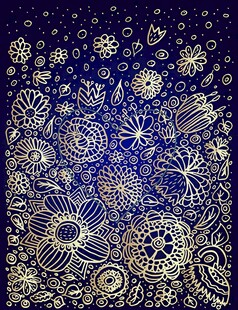 梦幻金色雪花图案背景