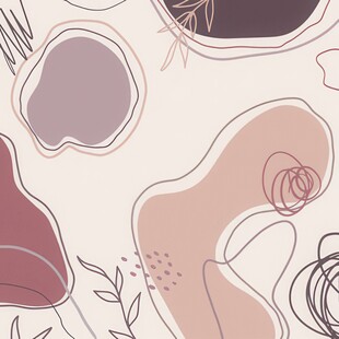 抽象几何花卉图案背景