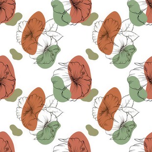 手绘花生图案背景纹理