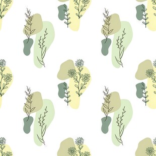 清新植物图案背景纹理