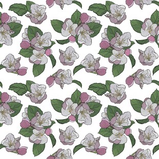 花卉图案无缝背景图