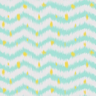 蓝白黄波浪花纹图案四方连续 