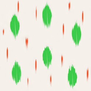 绿叶橙点简约图案背景四方连续 