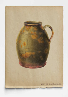 复古 大肚单耳花瓶