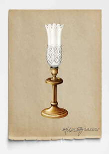 复古金琉璃蜡烛摆台