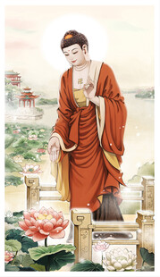 阿弥陀佛立像之花开见佛