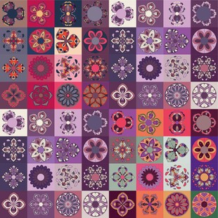 多彩几何图案拼接纹理