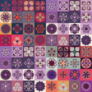 多彩几何图案拼接背景图