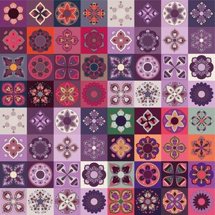 多彩几何图案拼接装饰图