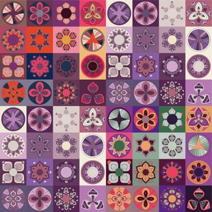 多彩几何图案拼接纹理