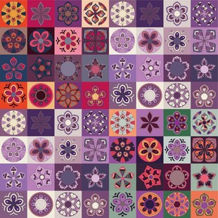 多彩几何图案拼接背景图