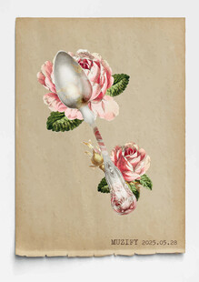 复古 餐勺与玫瑰 