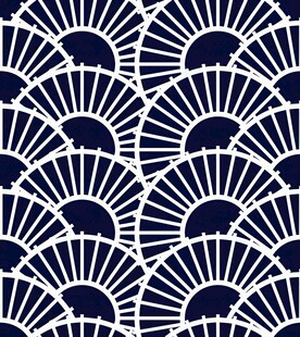 蓝白扇形几何图案纹理