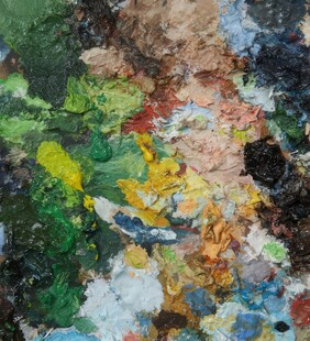 多彩油画颜料笔触纹理