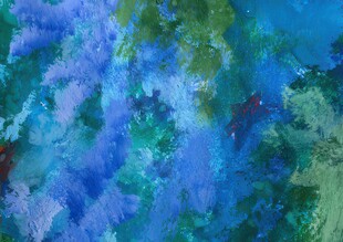 梦幻蓝绿水彩抽象纹理