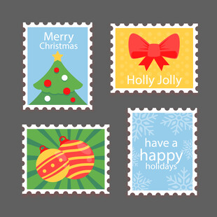 圣诞主题卡片设计元素