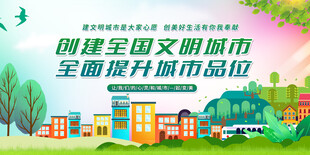 创建文明城市宣传海报