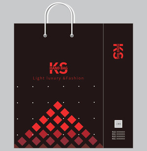 黑色手提袋设计图