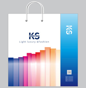 多彩渐变手提袋设计