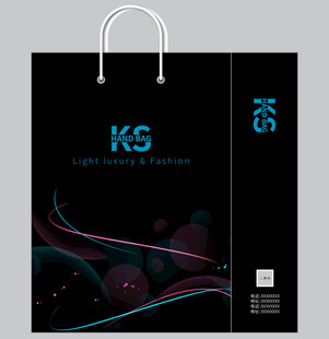 黑色时尚手提袋设计