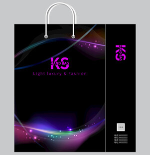 炫酷黑色手提袋设计