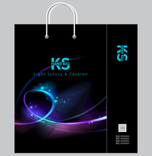 炫酷黑底手提袋设计图