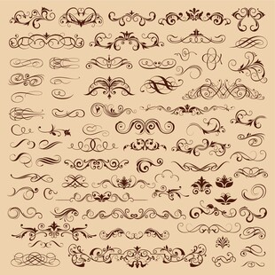 复古花纹装饰元素集合