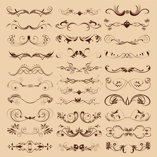 复古装饰花纹设计素材