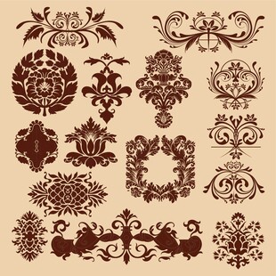 复古花纹装饰图案集合