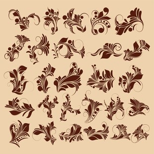 复古花纹装饰图案集合