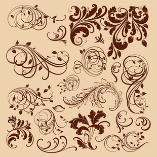 复古花纹装饰图案集合