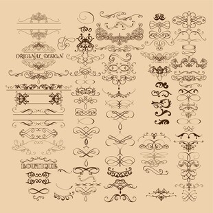 复古欧式装饰花纹设计元素