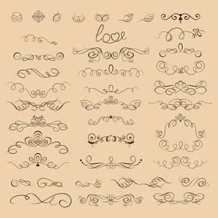 复古欧式装饰花纹图案集