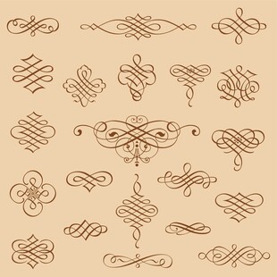 复古花纹装饰图案集合